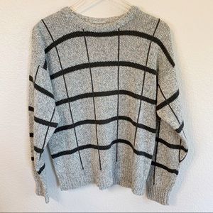Vintage tweed pullover crew neck sweater